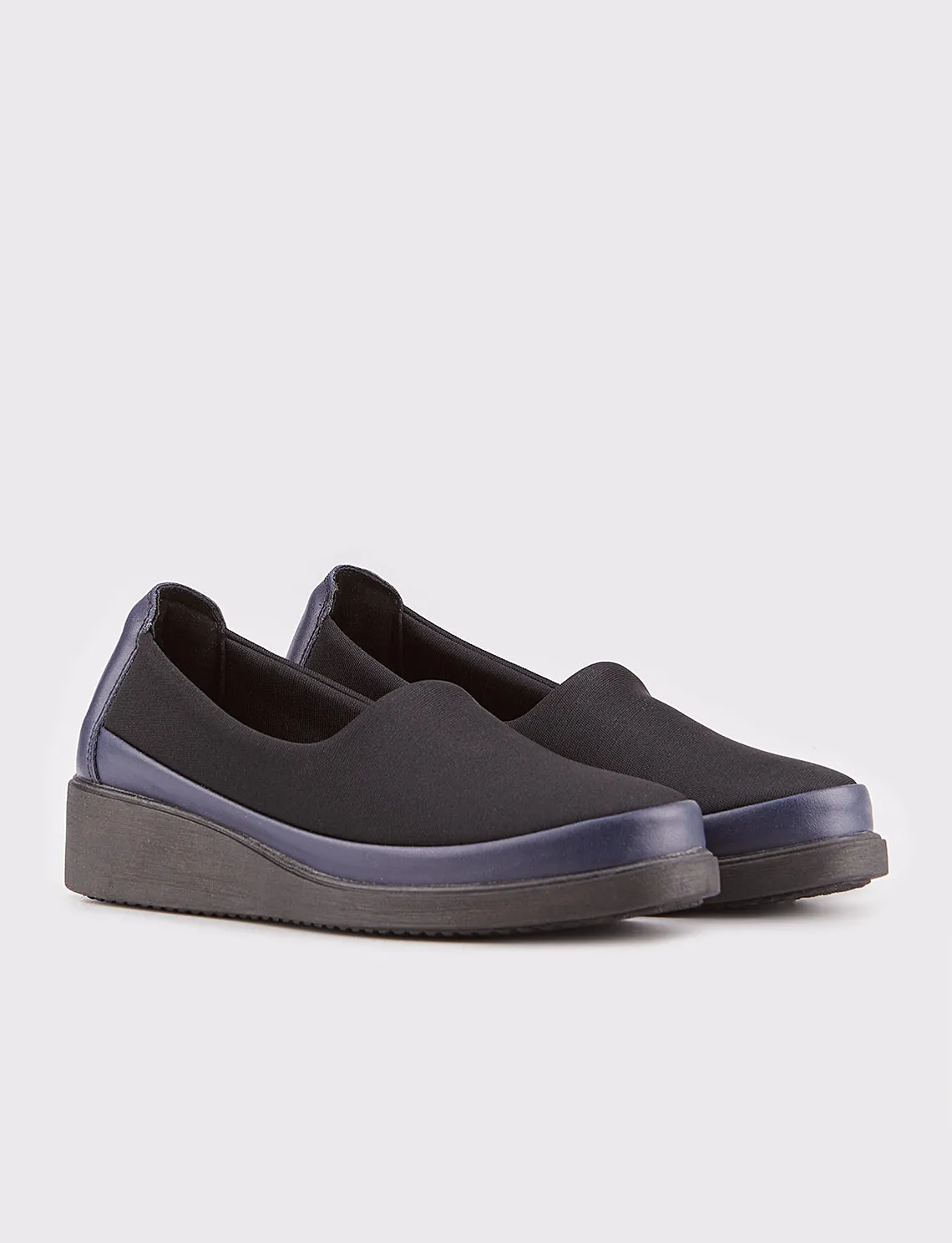 Women Navy Blue Slip On Casual Shoes