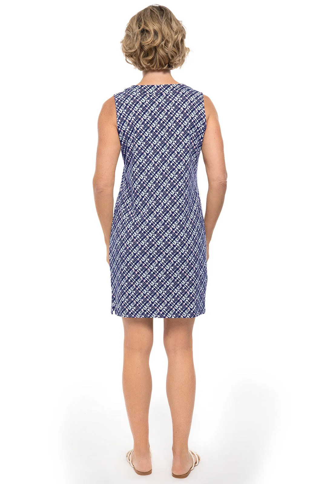 Women's Oceanside Tank Dress  |  Navy Gulf Stream Stripe