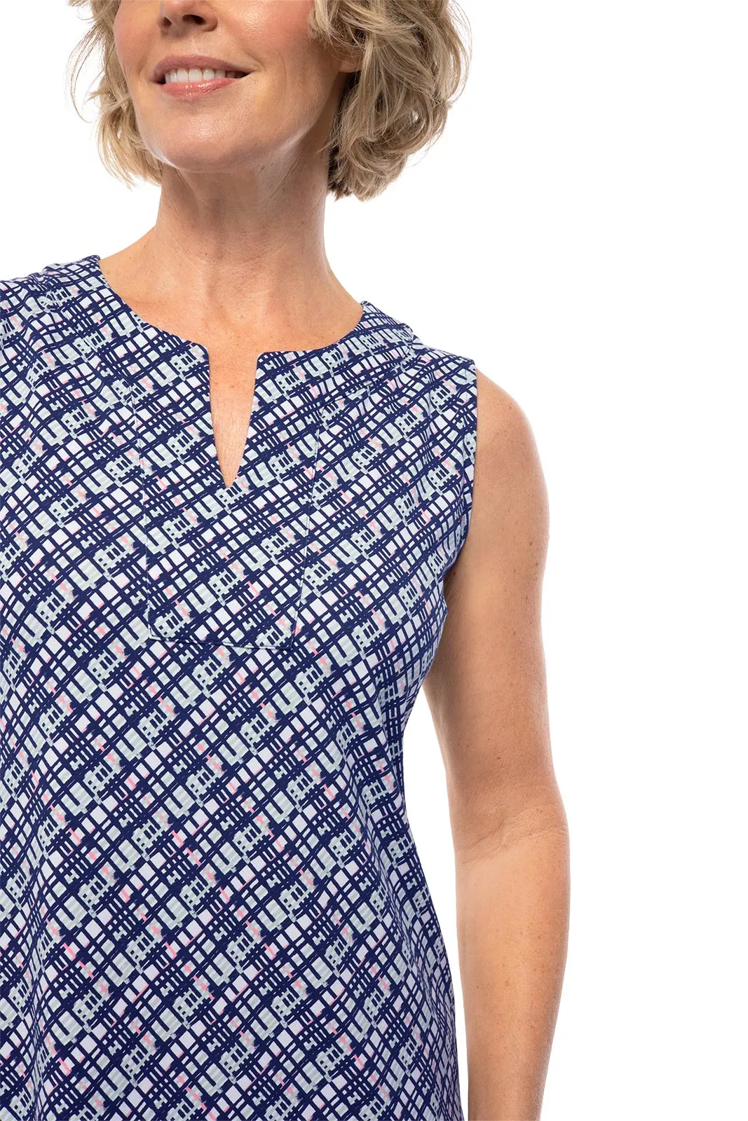 Women's Oceanside Tank Dress  |  Navy Gulf Stream Stripe