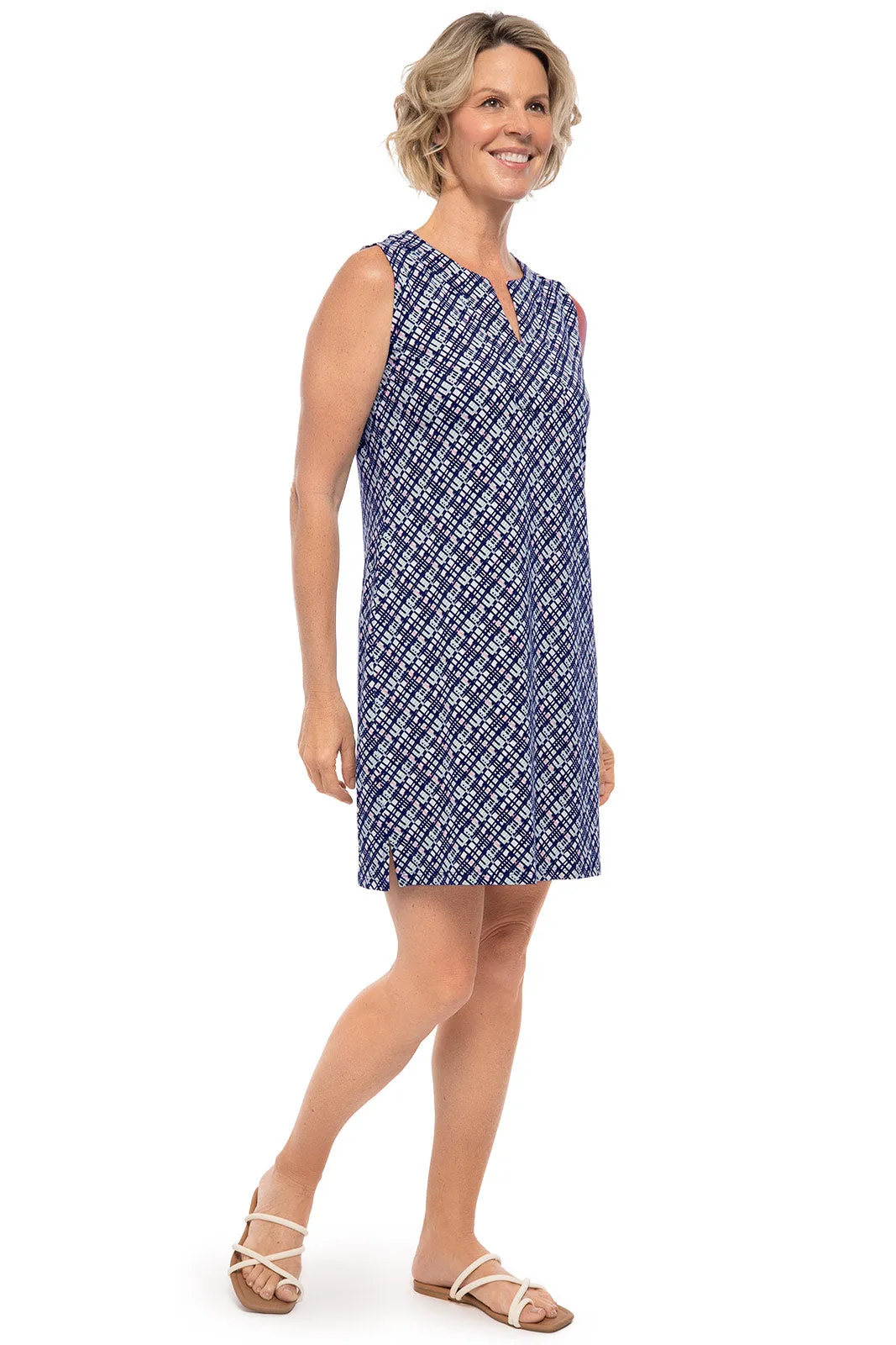 Women's Oceanside Tank Dress  |  Navy Gulf Stream Stripe