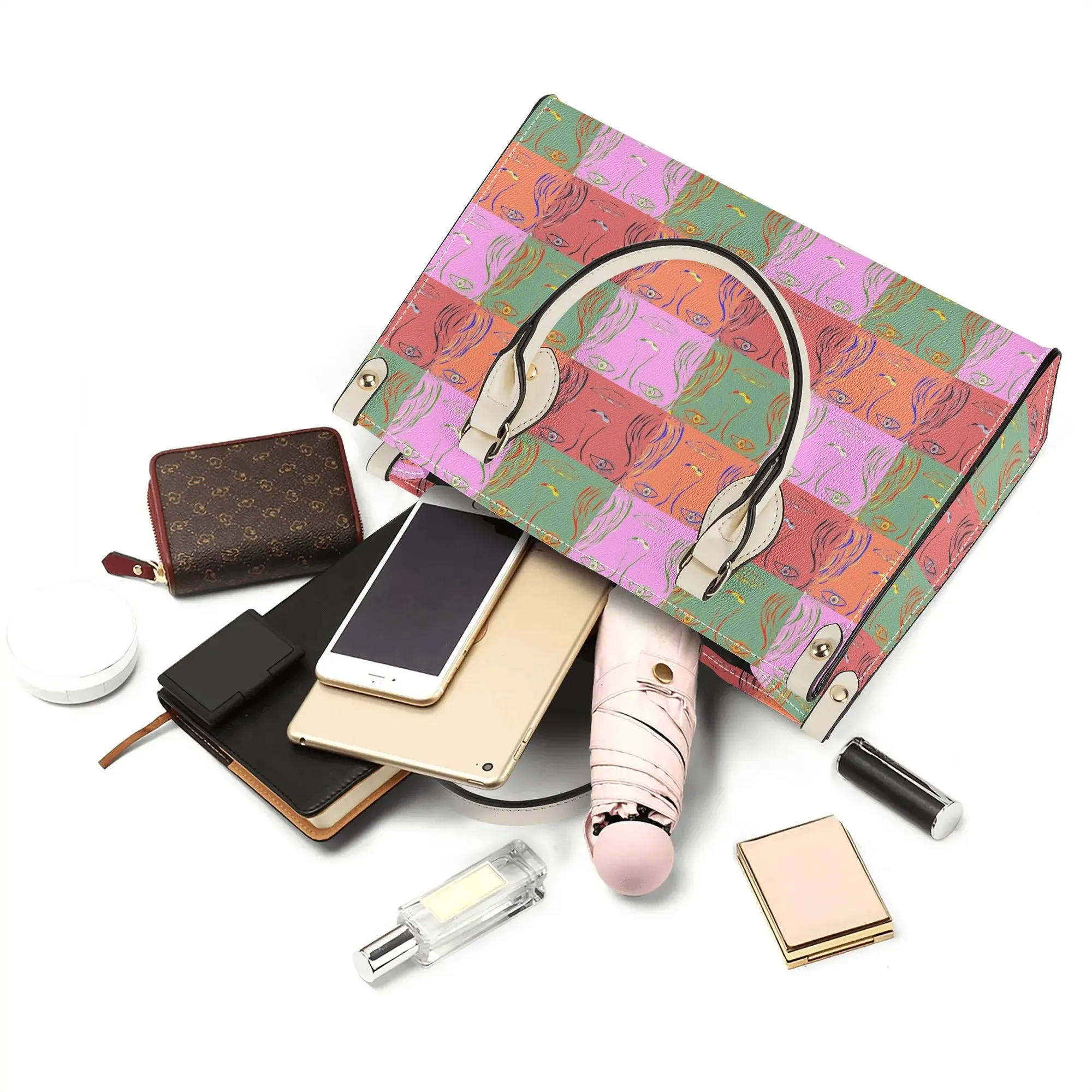 Womens PU Handbag - Woman Goes Pop!  - Designed by Concordia