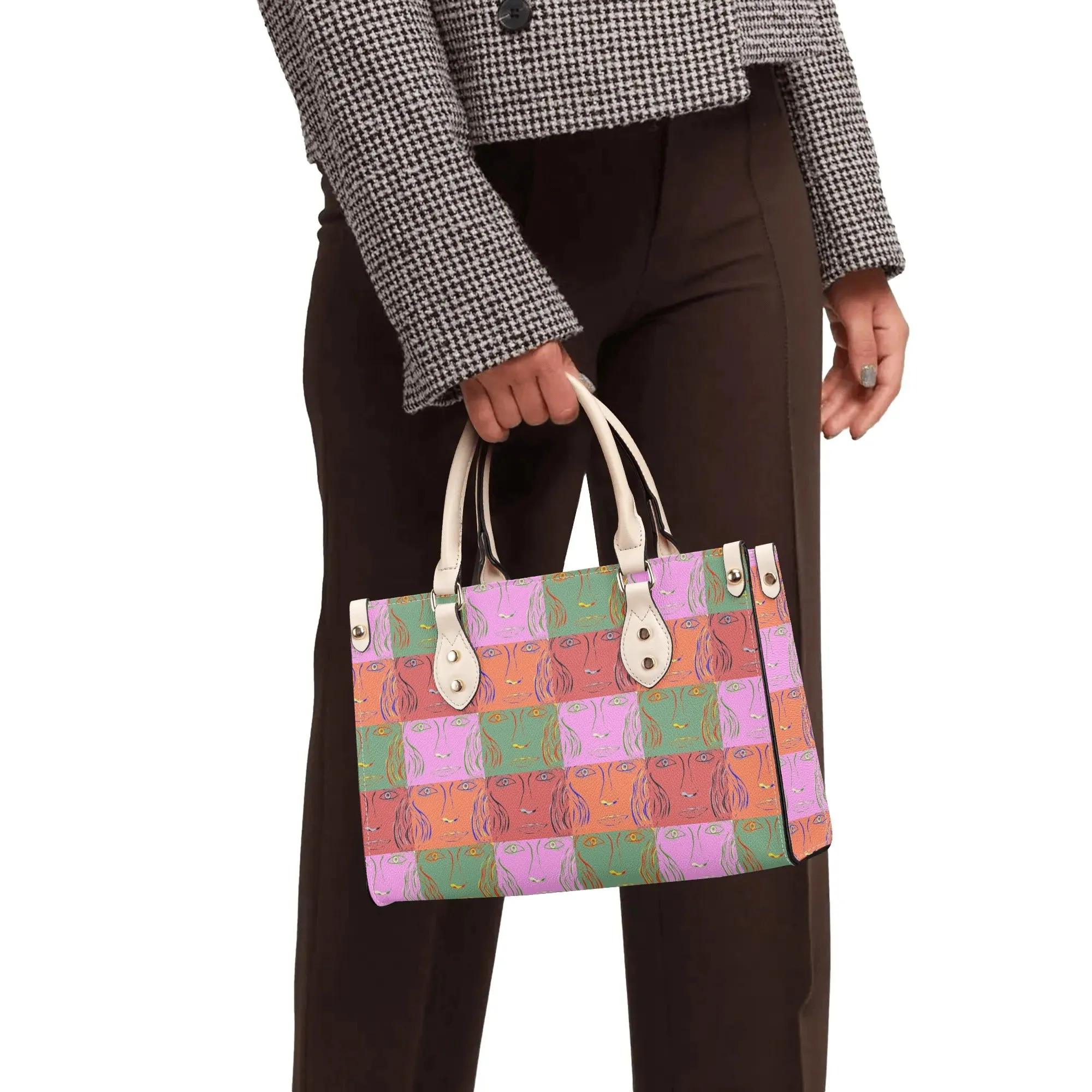 Womens PU Handbag - Woman Goes Pop!  - Designed by Concordia