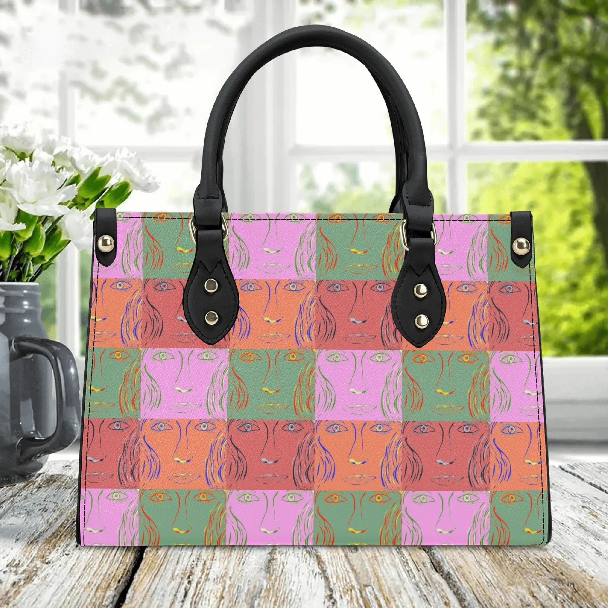 Womens PU Handbag - Woman Goes Pop!  - Designed by Concordia
