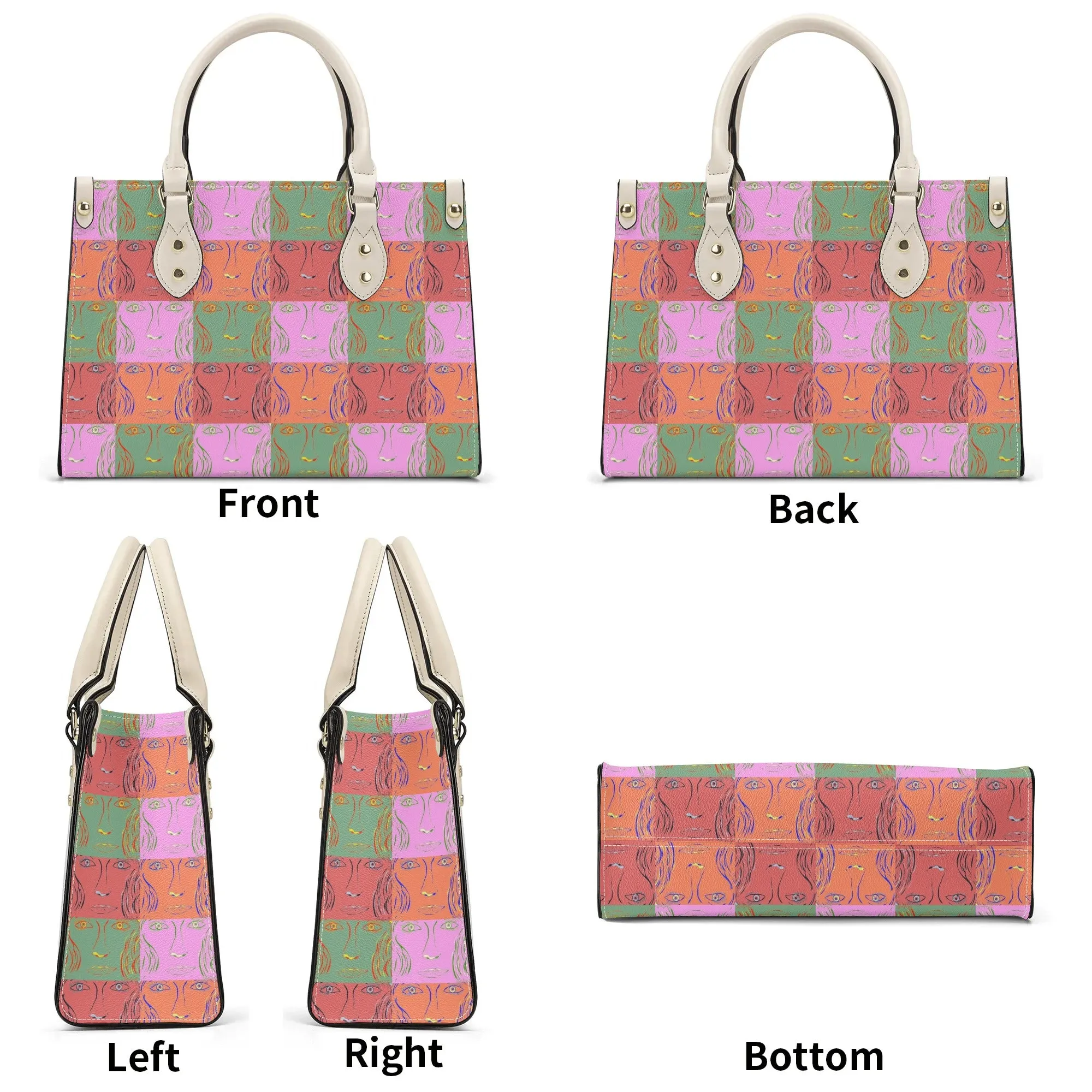 Womens PU Handbag - Woman Goes Pop!  - Designed by Concordia