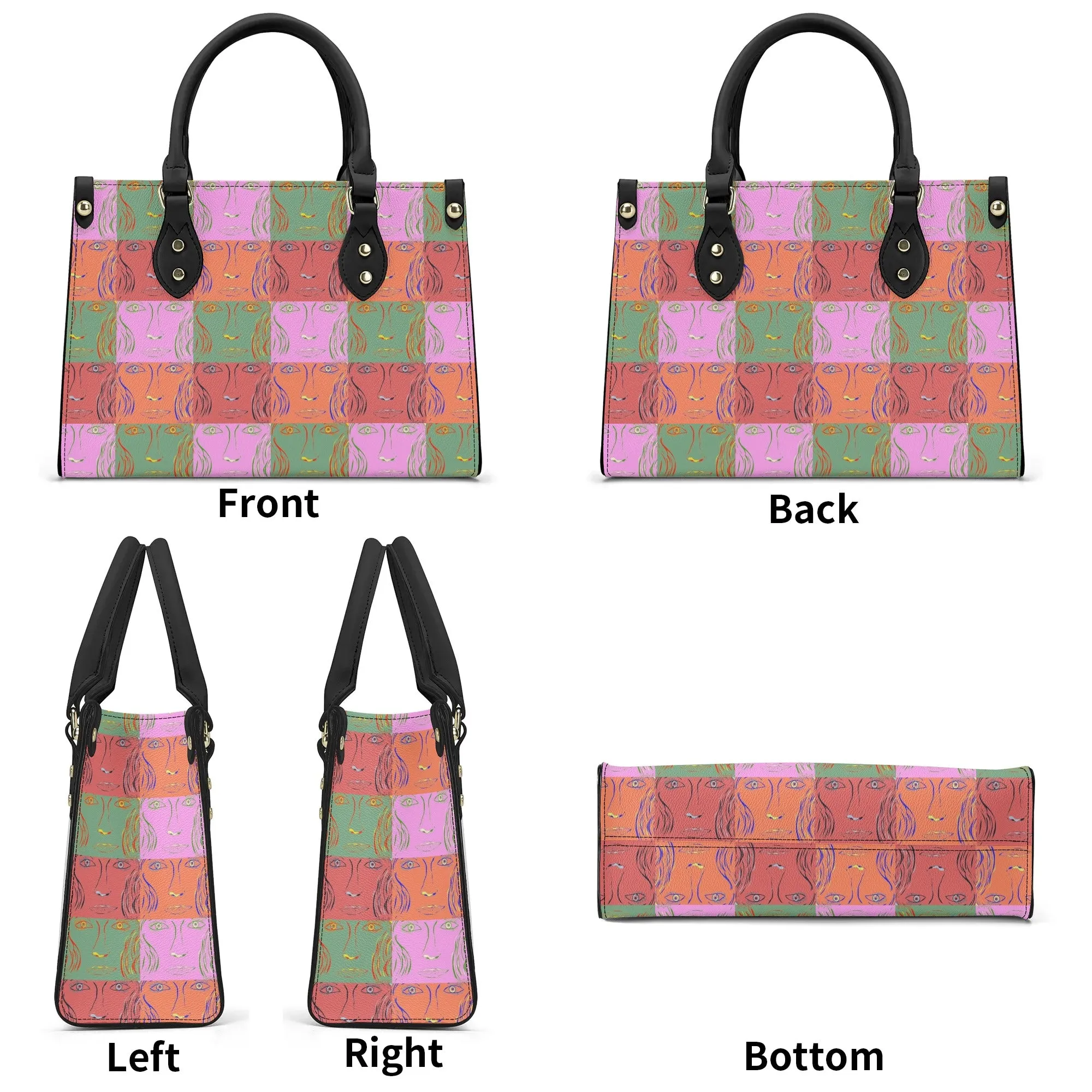 Womens PU Handbag - Woman Goes Pop!  - Designed by Concordia