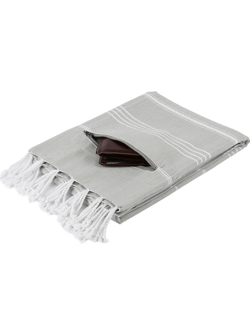 Zipper Turkish Beach Towel