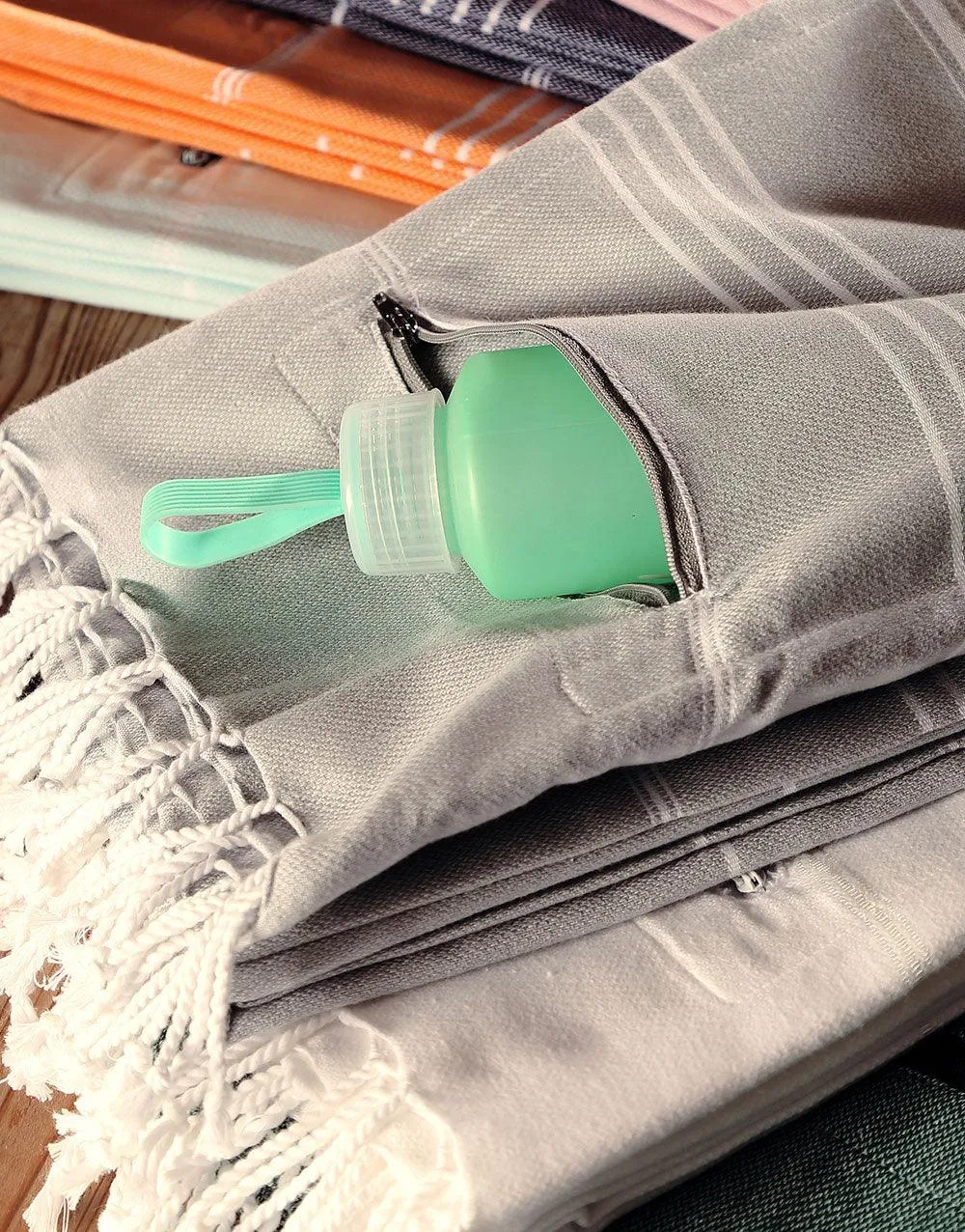 Zipper Turkish Beach Towel
